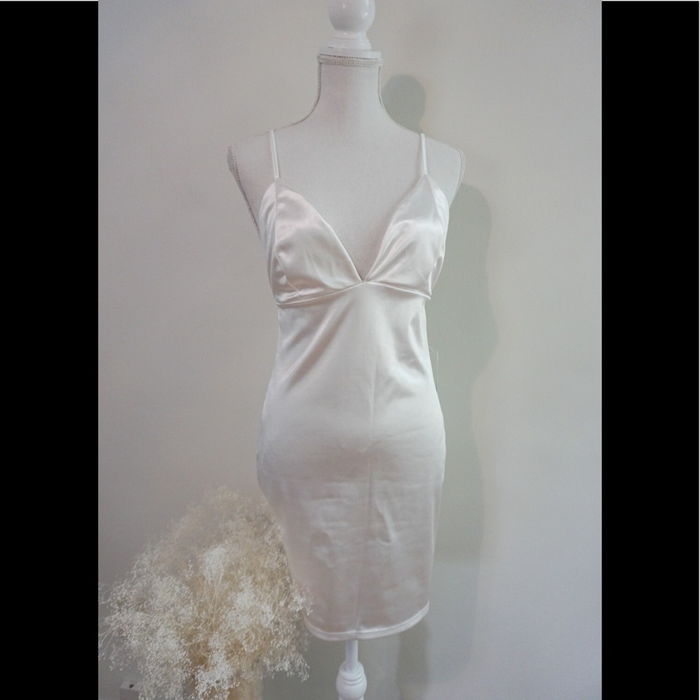 White mini party dress